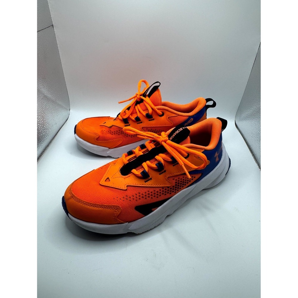 Under Armour Scramjet 6 GS 3027691-800 Kid 5.5 Sneaker Orange Mesh Running Shoes